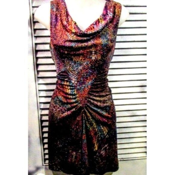 Trina Turk sz 2 Rouched Cowlneck Dress - Picture 1 of 7